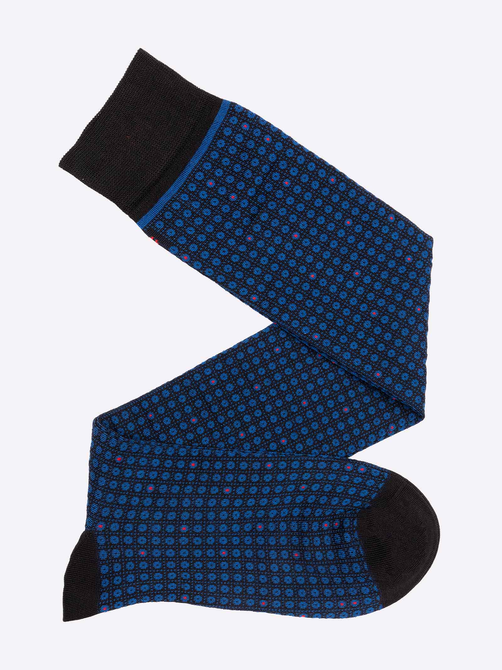 Calzini Uomo Eleganti in Cotone con Micro Pattern - Lunghi - Image 1