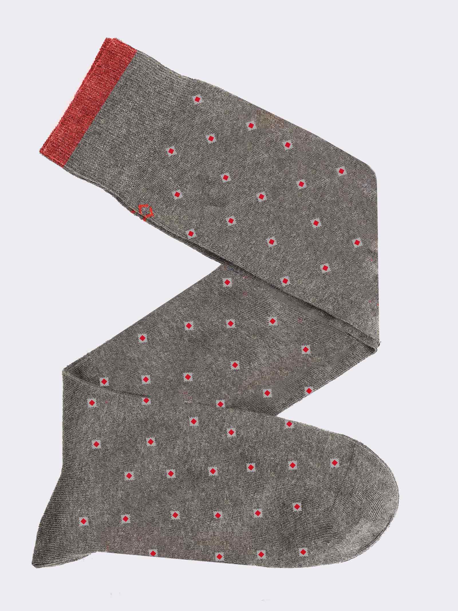 Calze Lunghe Uomo Fantasia a Quadretti - Caldo Cotone Made in Italy - Image 1
