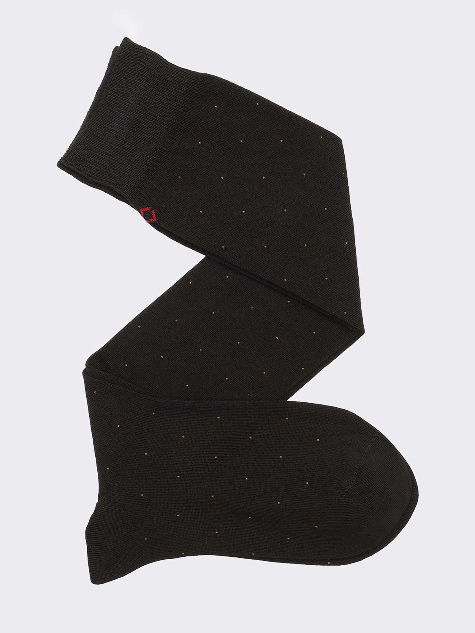 Calze Uomo Lunghe Fantasia a Pois - Eleganti in Caldo Cotone - Image 1
