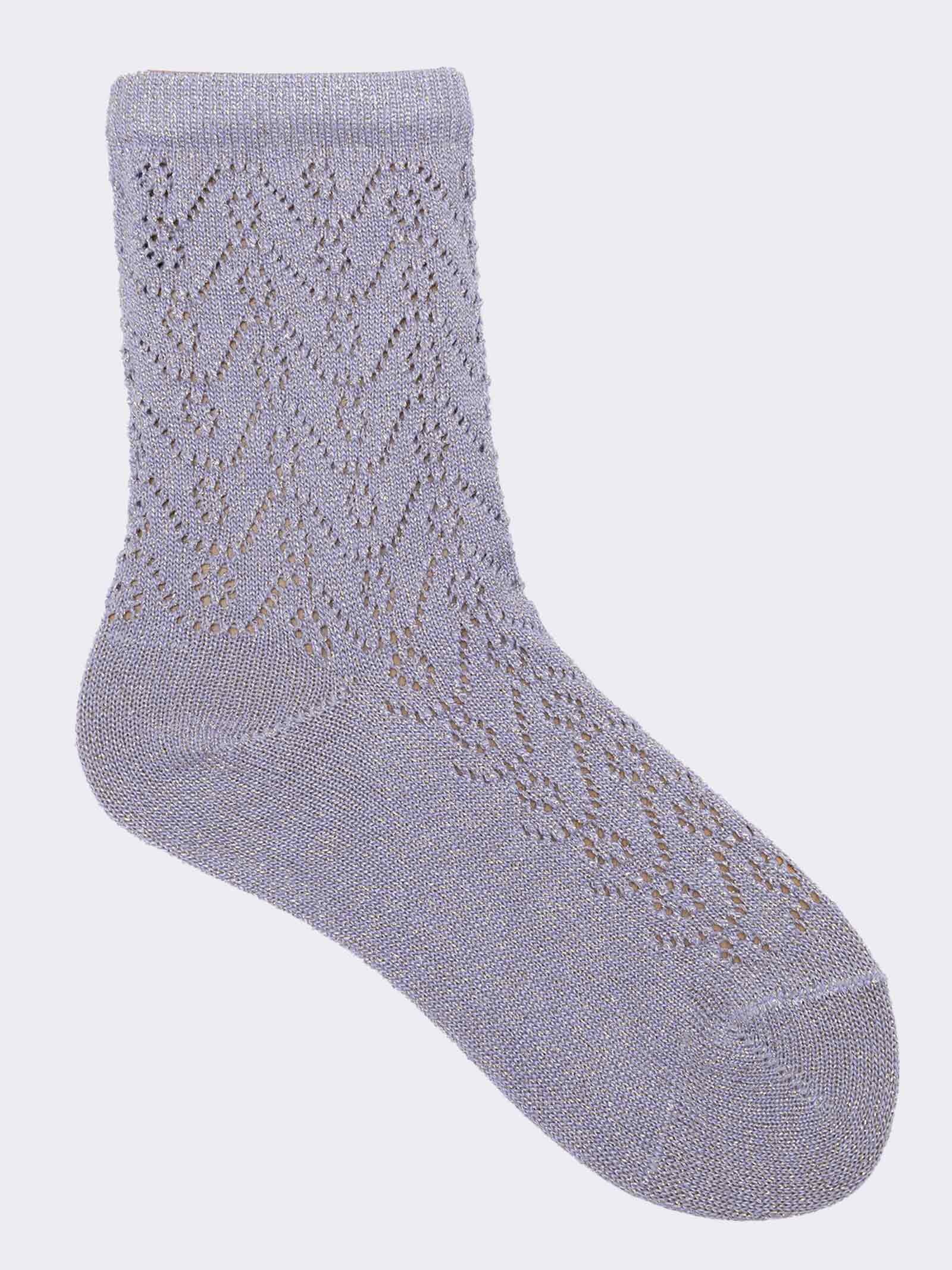 Calzini Traforati Eleganti per Bambina - Design Fantasia - Image 2