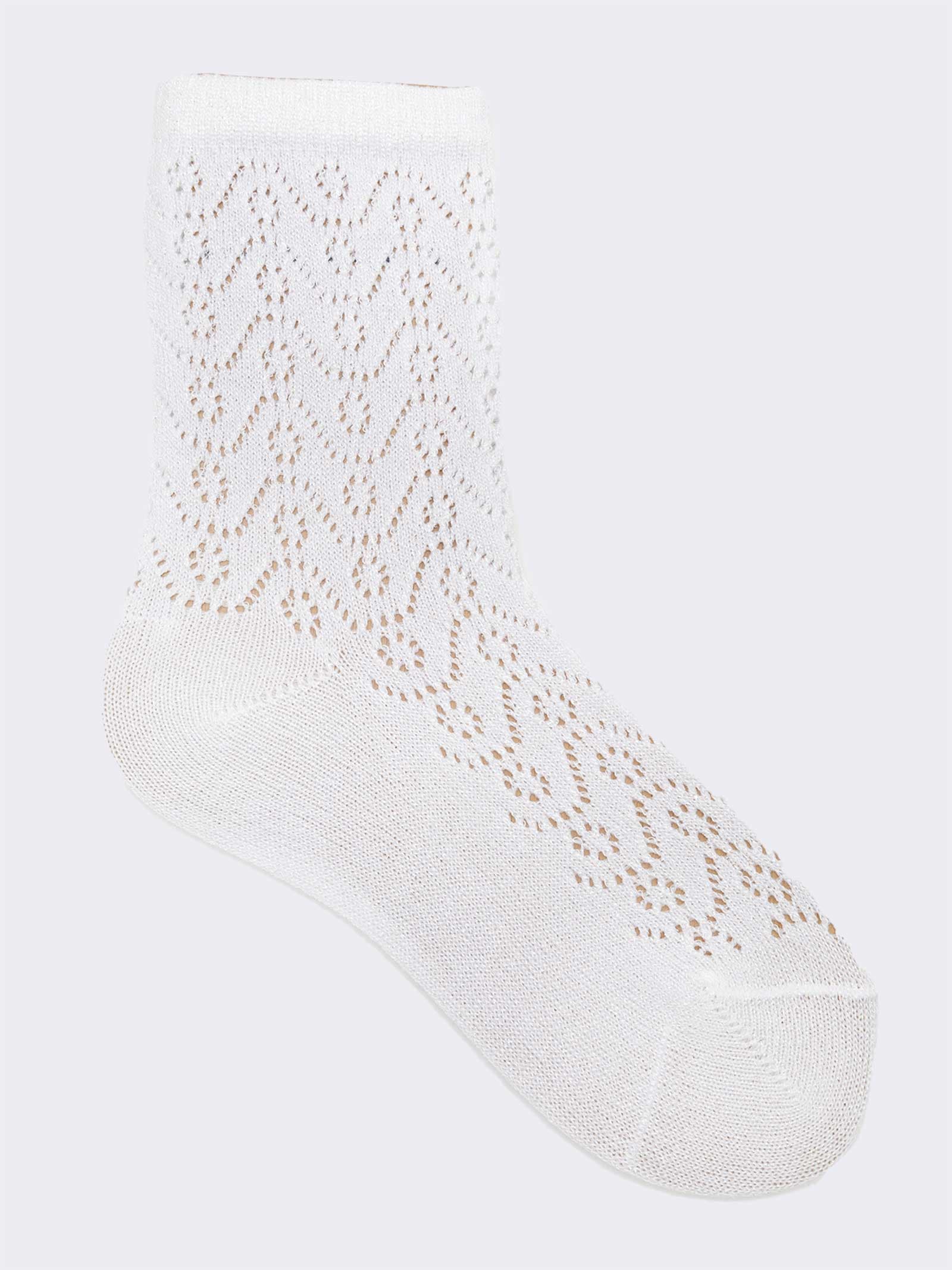 Calzini Traforati Eleganti per Bambina - Design Fantasia - Image 3