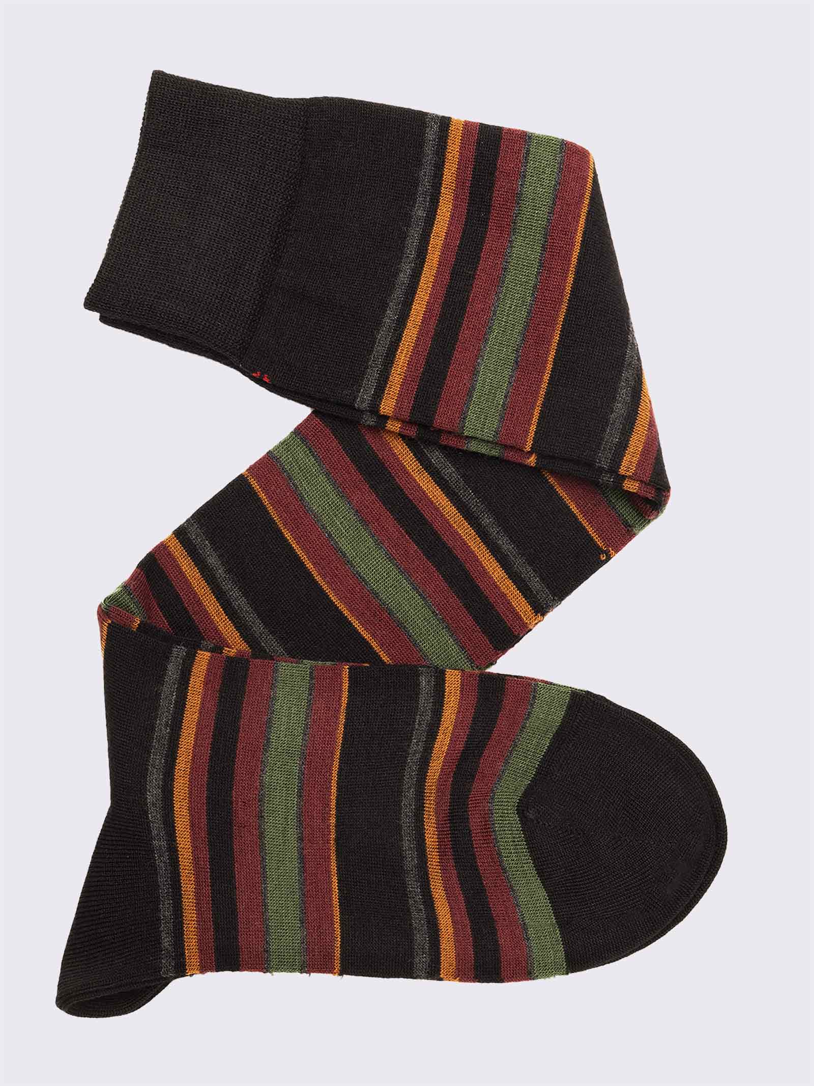 Calzini Uomo a Righe in Pregiata Lana - Eleganti e Confortevoli - Image 1