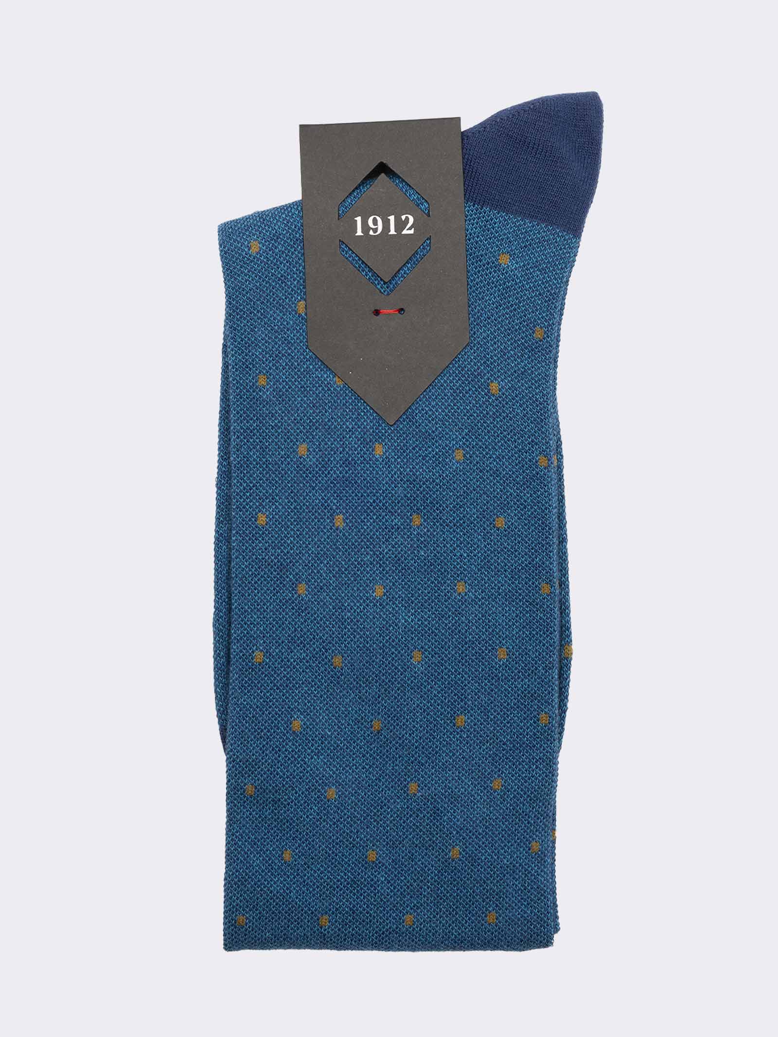 Calze lunghe uomo fantasia Pois in caldo cotone - Made in Italy - Image 2
