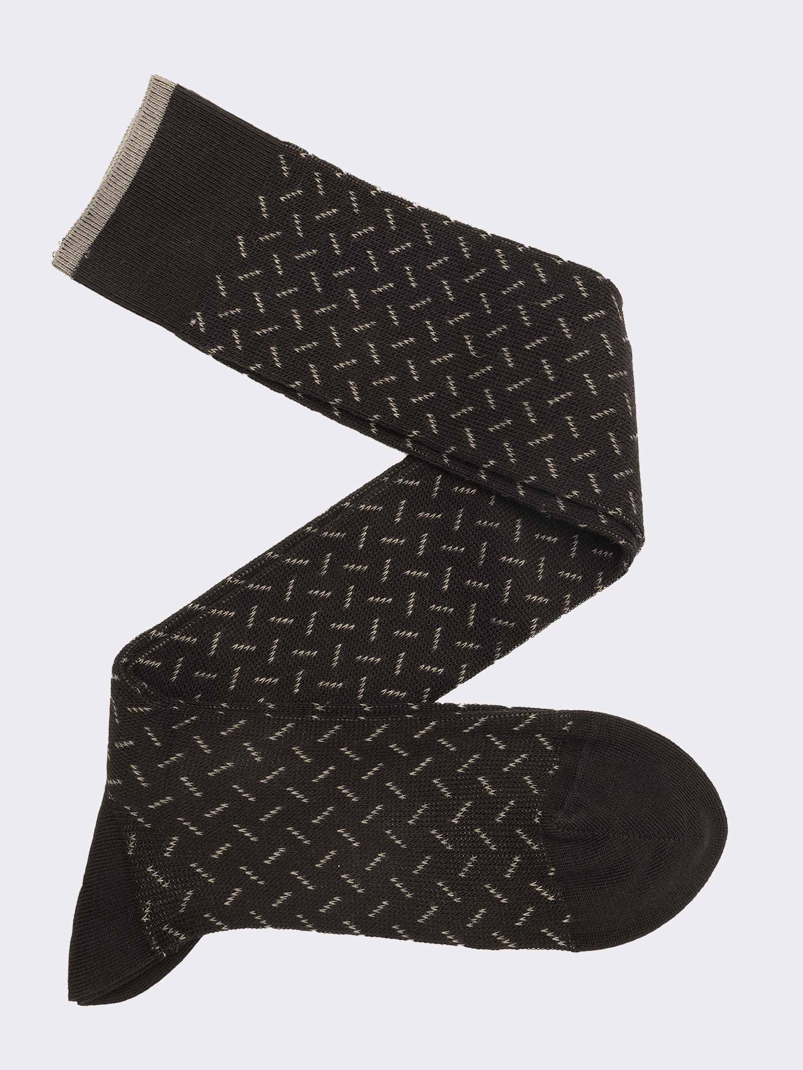 Calzini Uomo Lunghi Fantasia Geometrica - Eleganti e Confortevoli - Image 1