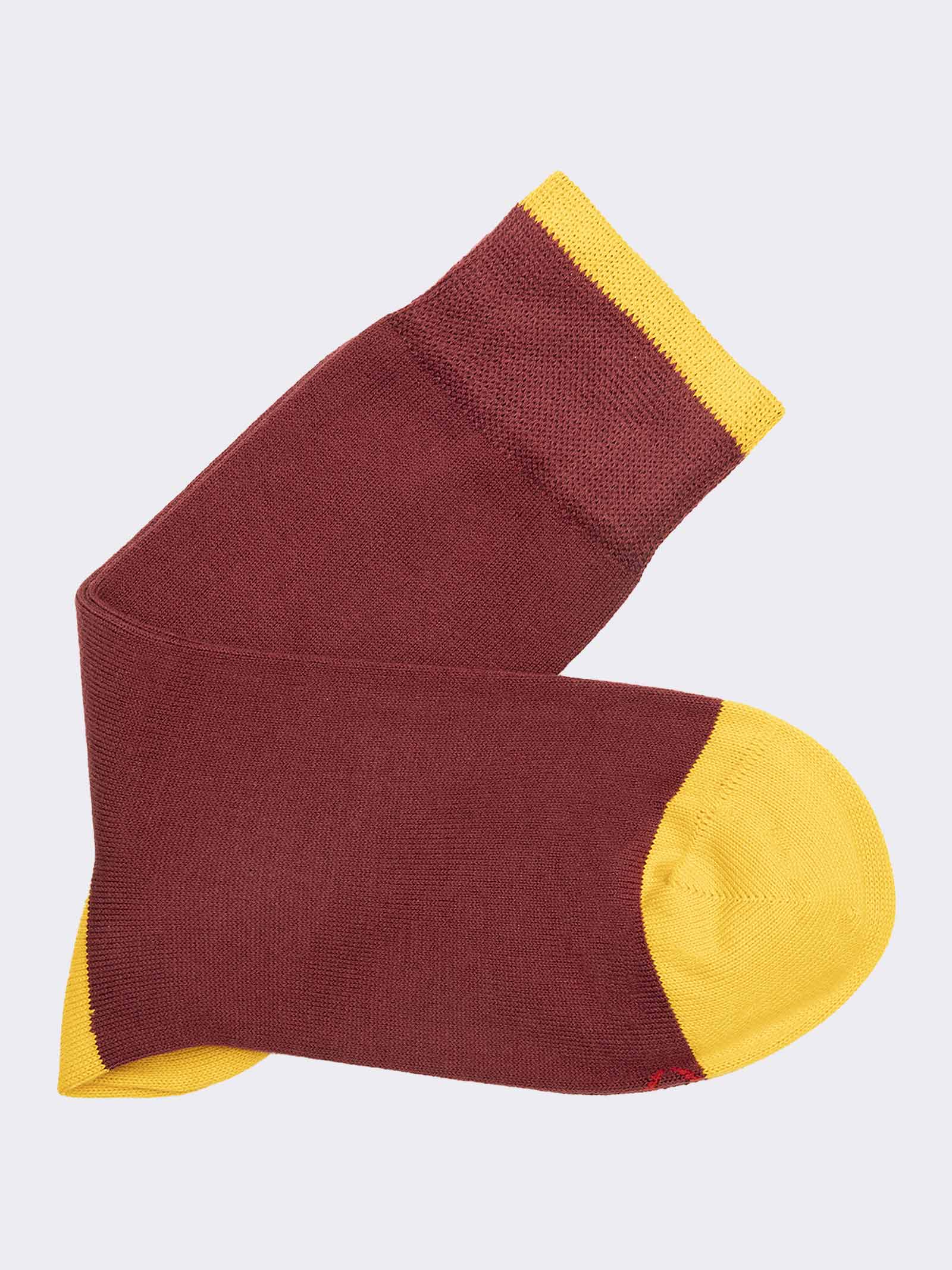 Calze corte da uomo con dettagli colorati in caldo Cotone - Made in Italy