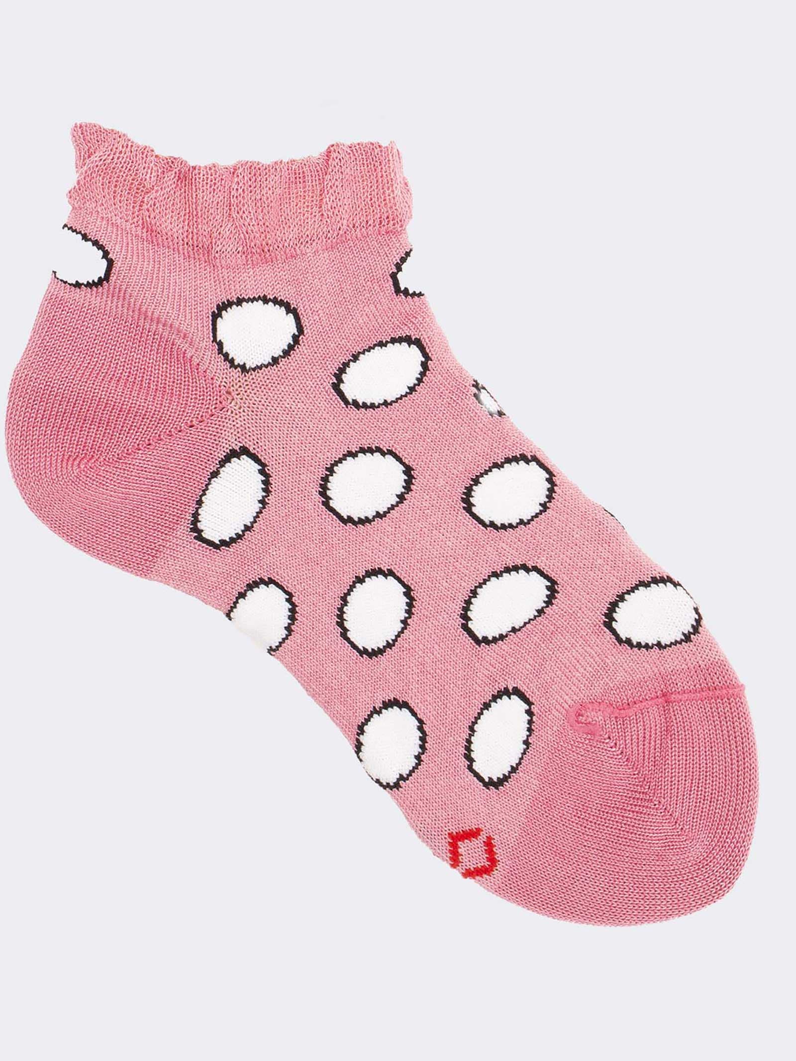 Calzini Corti con Pois per Bambina - Design Vivace e Colorato - Image 1