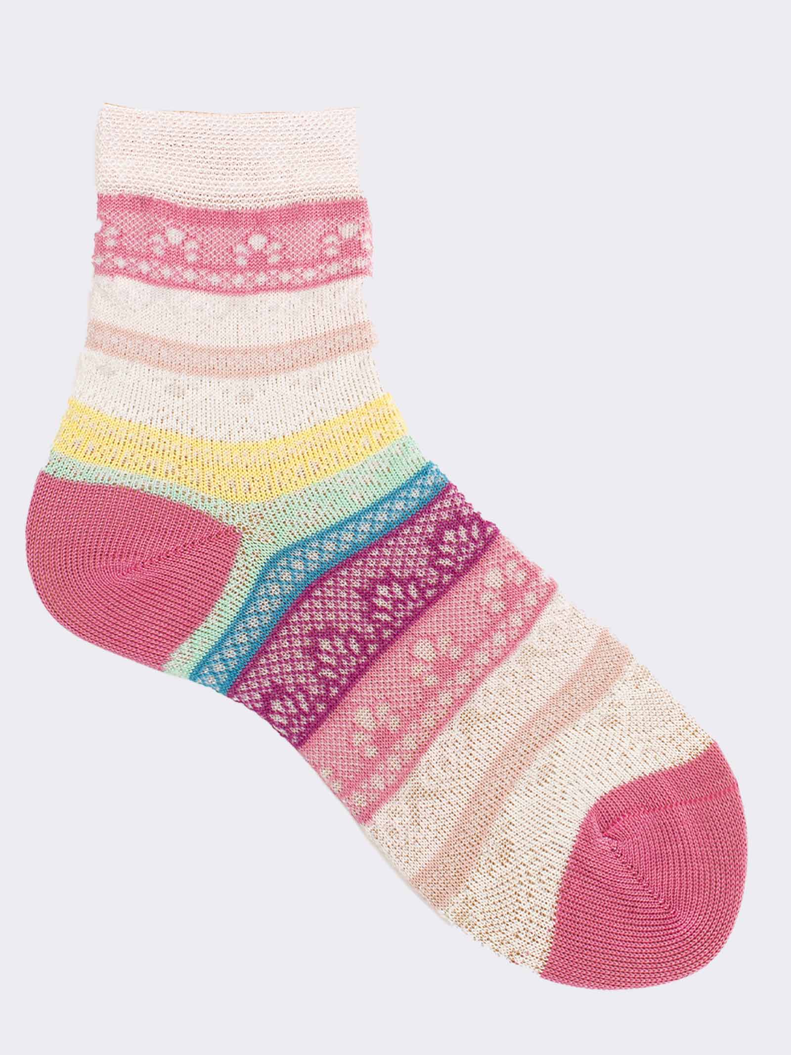 Calzini Corti Fantasia per Bambina - Design Vivace e Confortevole - Image 1