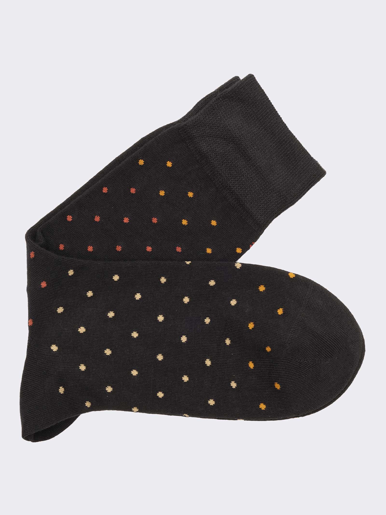 Calze Corte Uomo Fantasia Pois Sfumati in Caldo Cotone - Made in Italy - Image 1