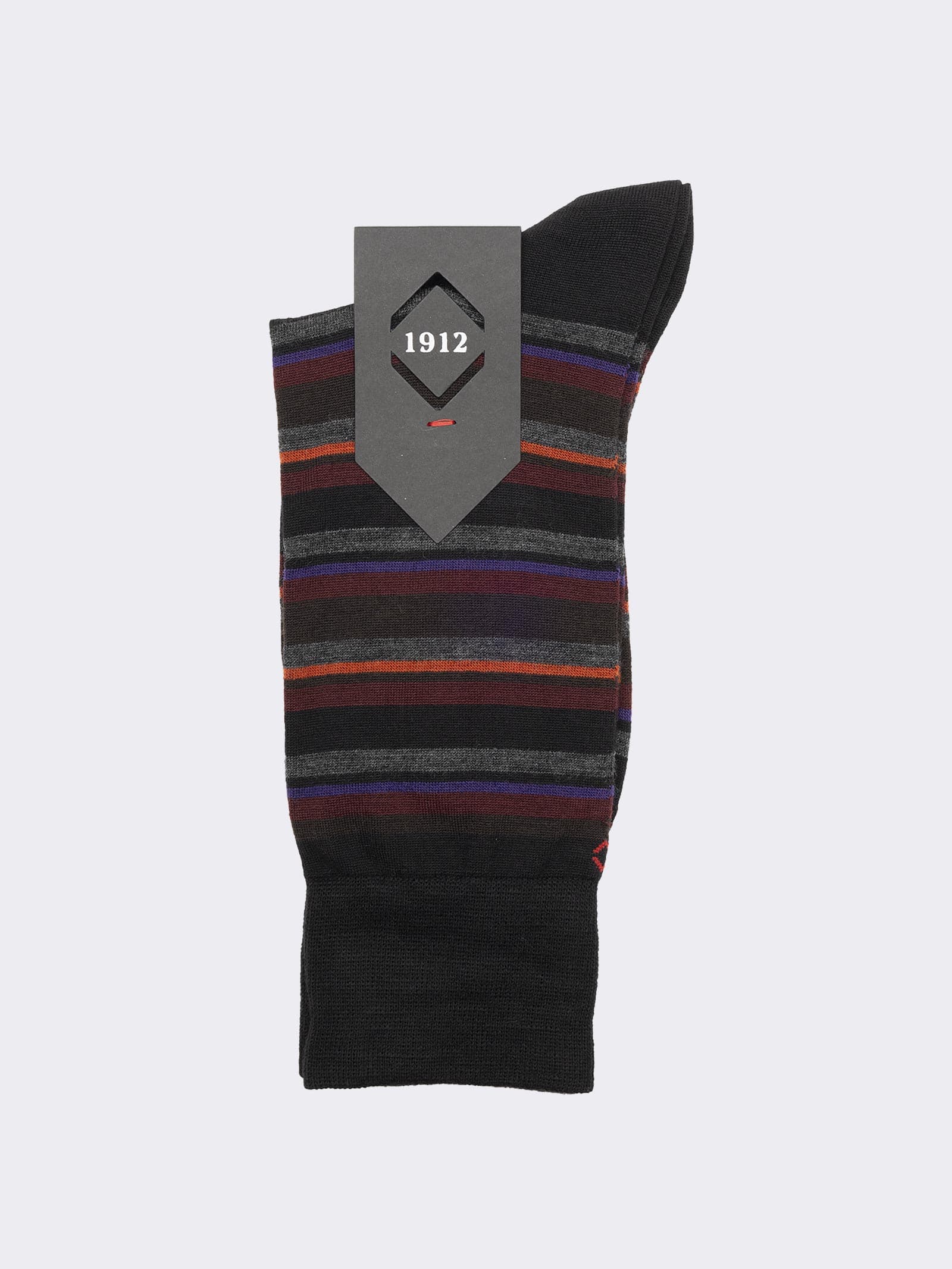 Calze Corte Uomo fantasia a Righe in Lana –  Made in Italy - Image 2