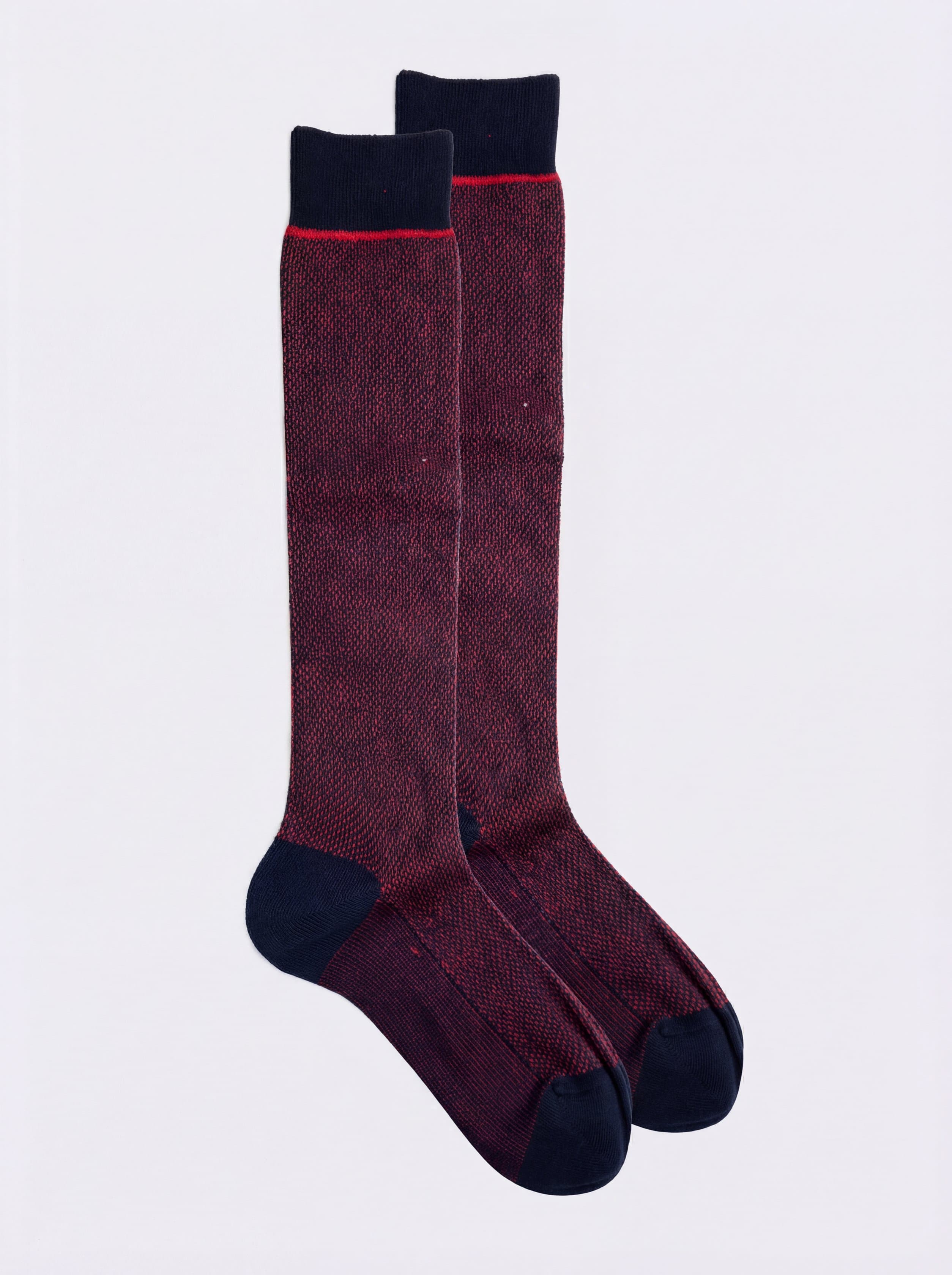 Calze lunghe uomo micro Fantasia in caldo Cotone - Made in Italy - Image 1