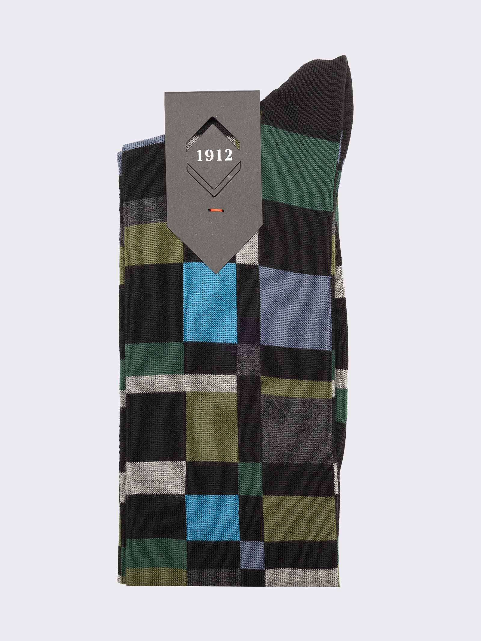 Calze Lunghe Uomo Block Color in Caldo Cotone - Made in Italy - Image 2
