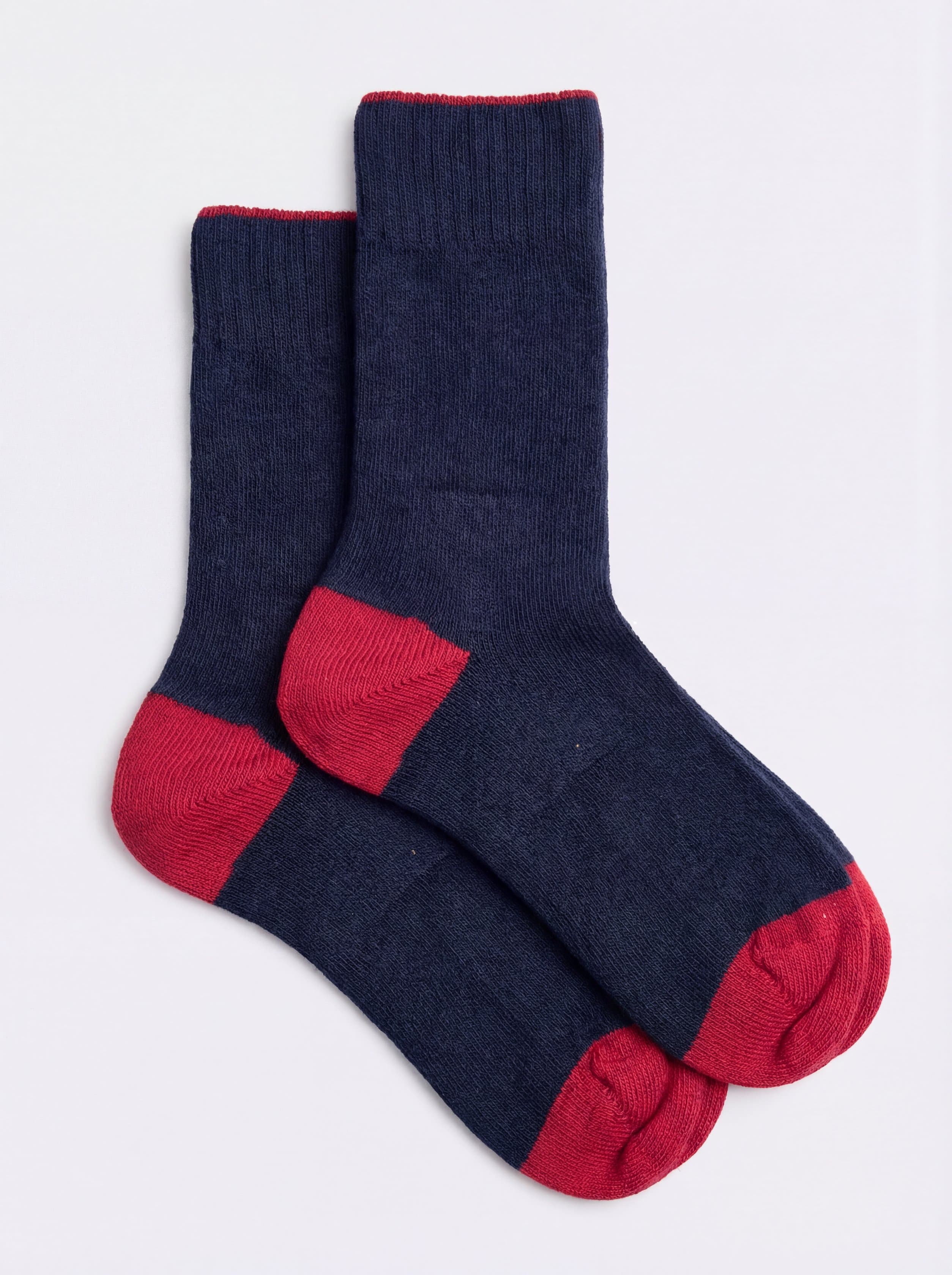 Calze corte donna con punta e tallone a Contrasto in misto Cashmere - Image 1