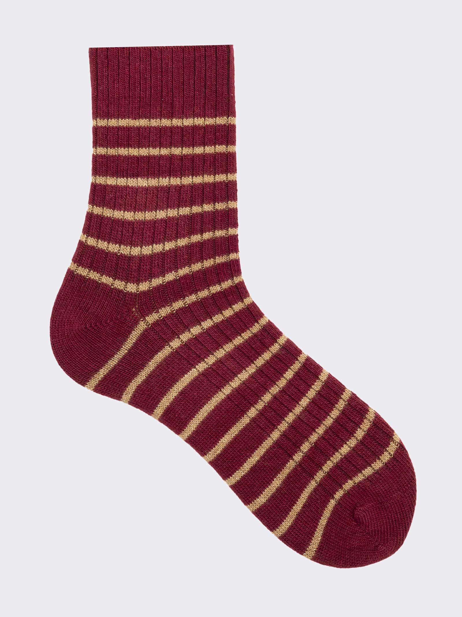 set 3 paia calze Donna a righe in misto Cashmere Made in Italy - Image 5