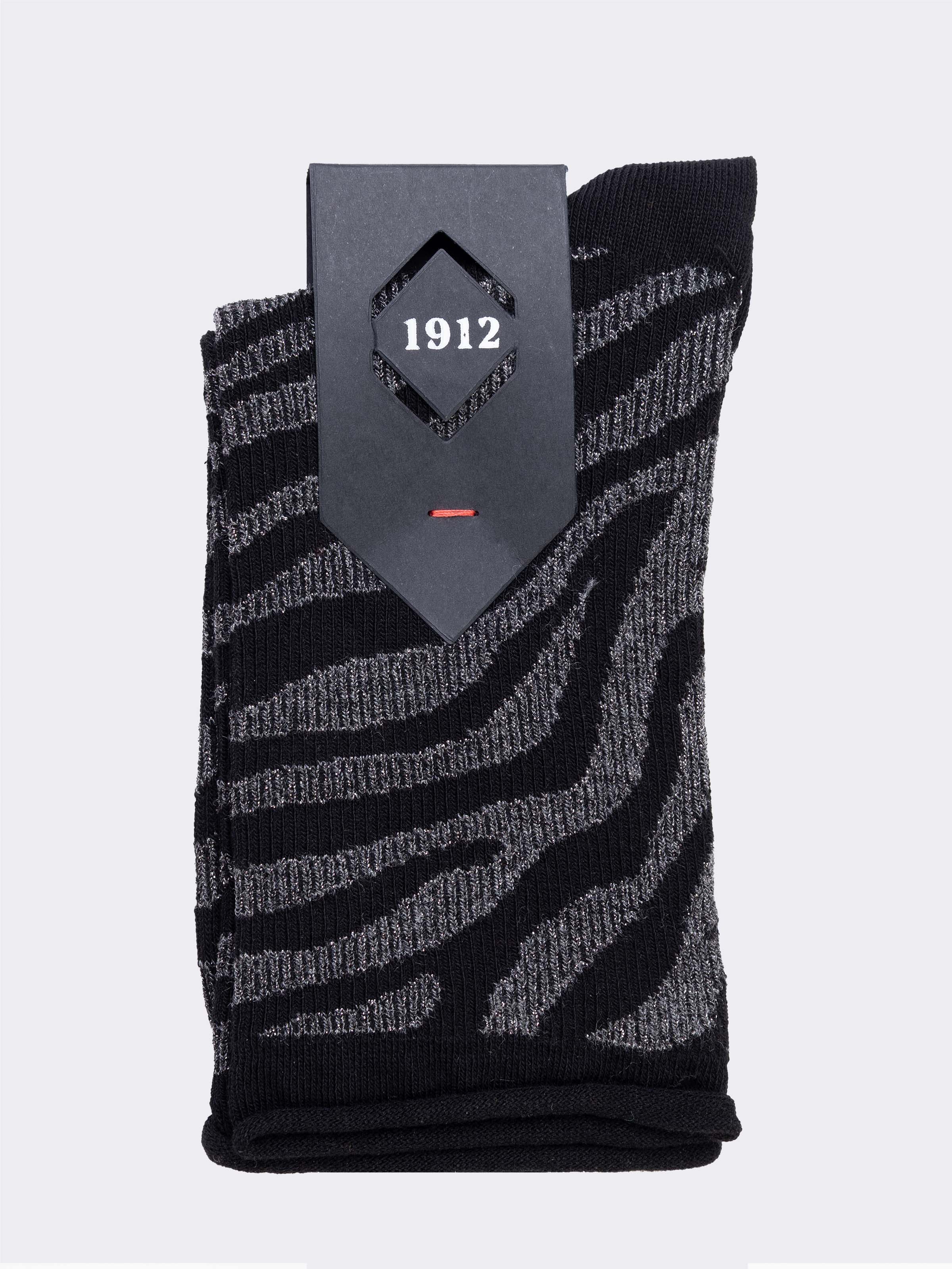Calze Corte Fantasia Animalier in Caldo Cotone - Made in Italy - Image 3