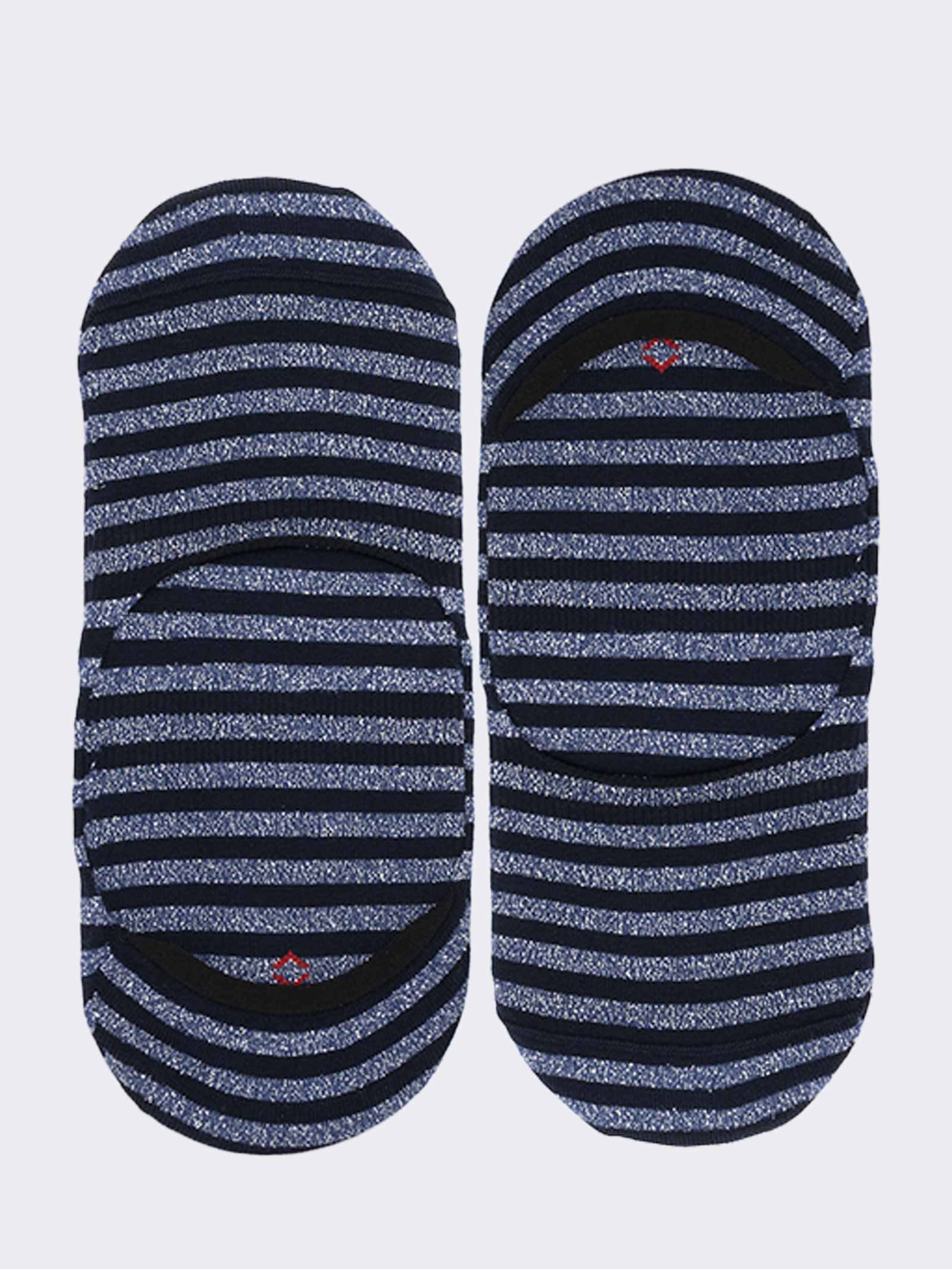 Calzini Fantasmini da Donna a Righe in Fresco Cotone - Casual e Moderni - Image 1