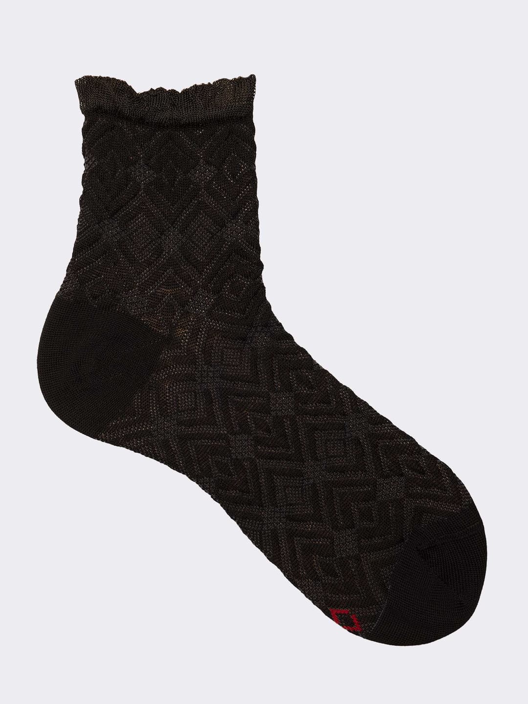 Calzini Donna 4 Paia - Motivi Floreali Vintage, Cotone E Spugna | Comodi E Casual, Taglia 34-39 - Foto 10