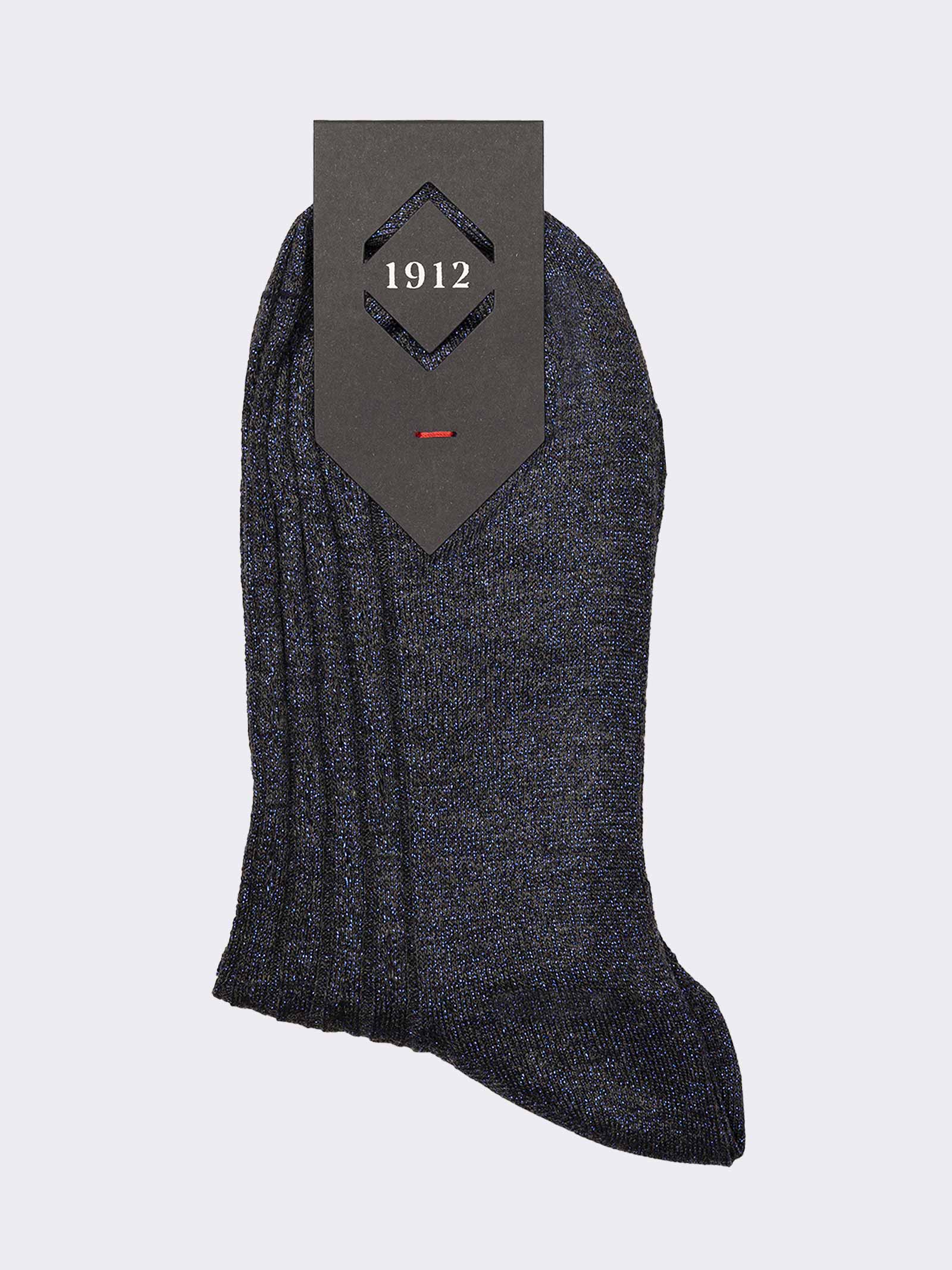 Calze corte donna a coste lurex - Made in Italy - Image 2
