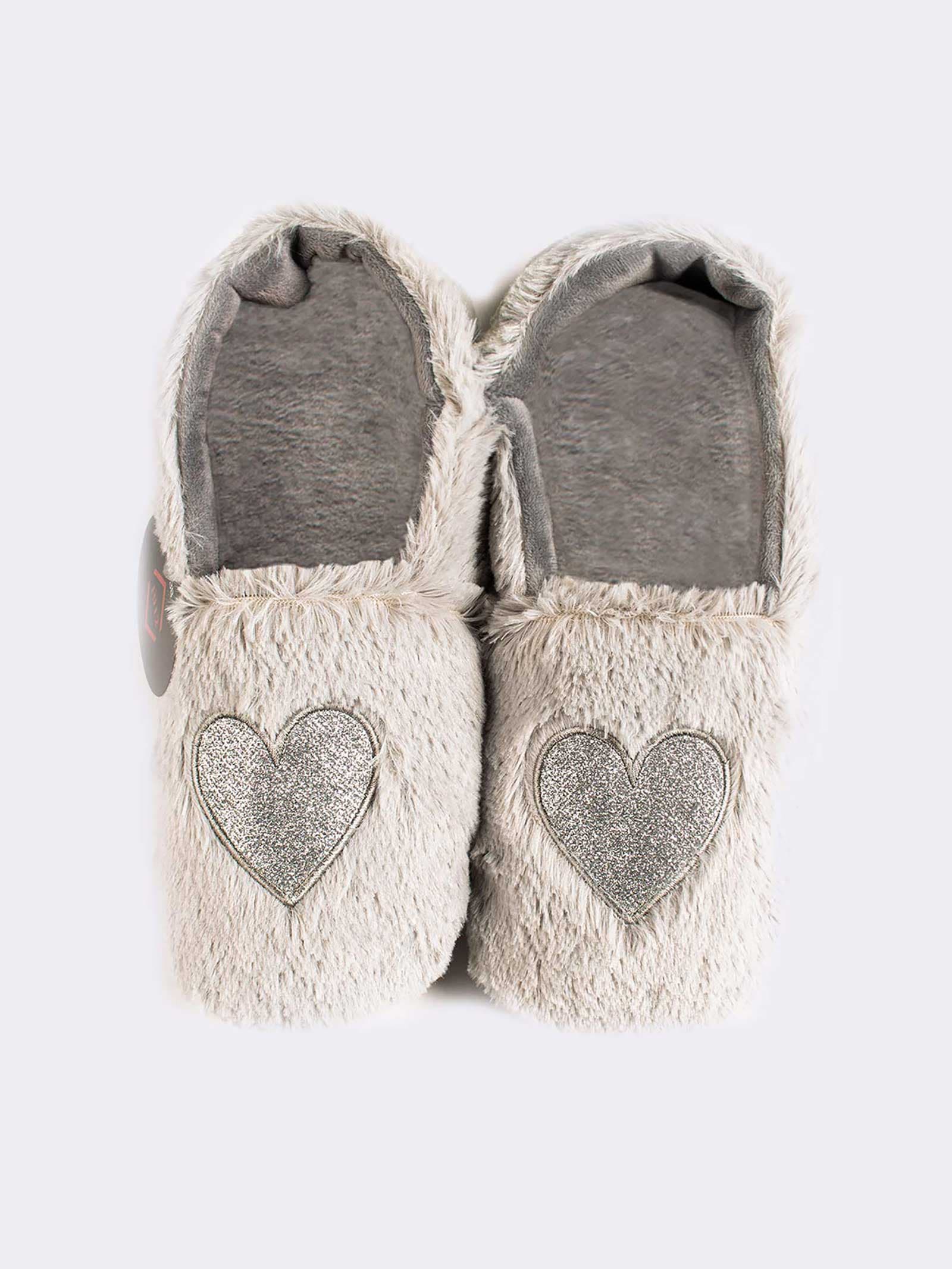 Pantofole Donna con Cuore Glitterato - Morbide e Confortevoli - Image 1