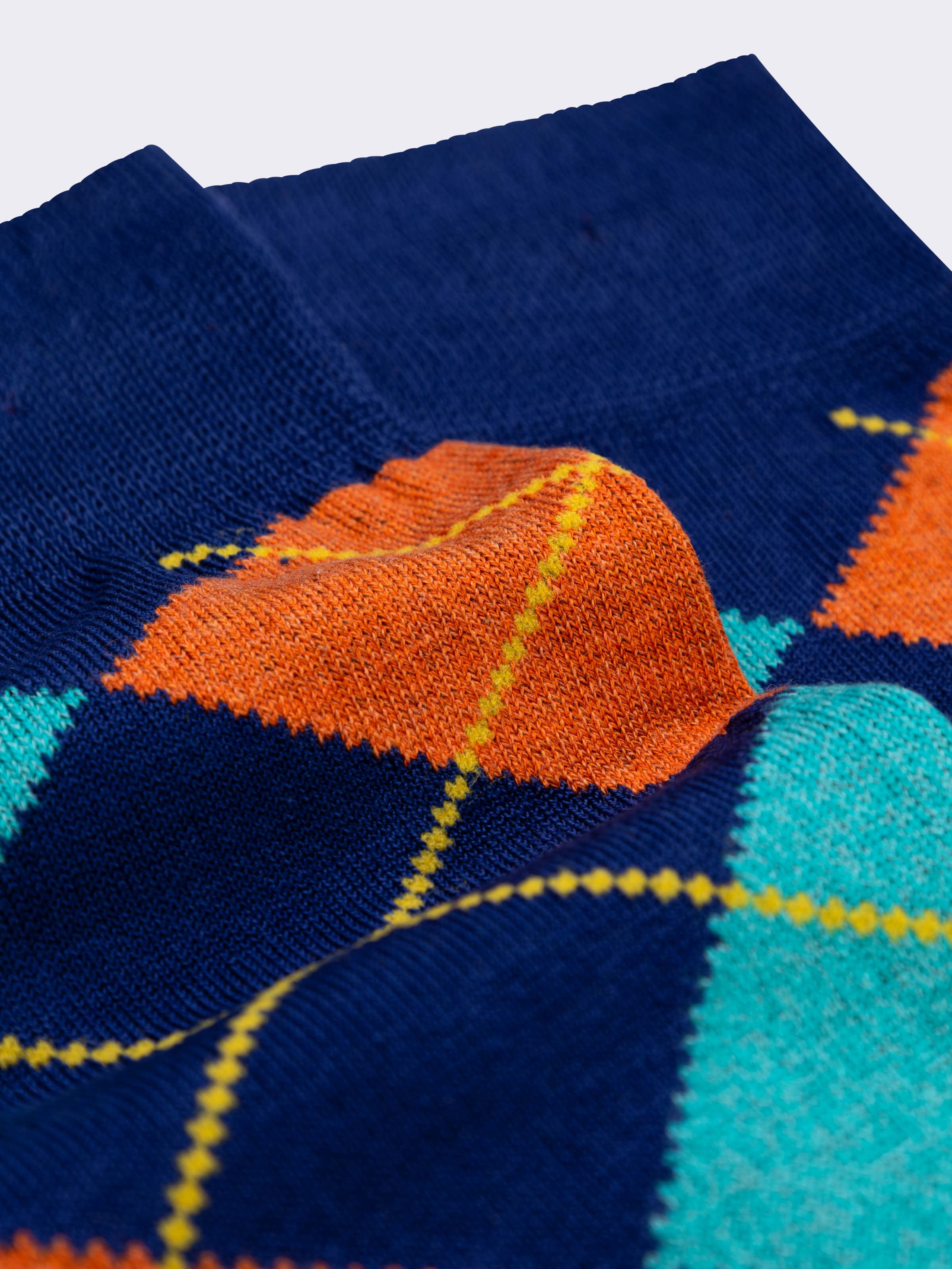 Calze lunghe in fresco Cotone fantasia Argyle - Image 2