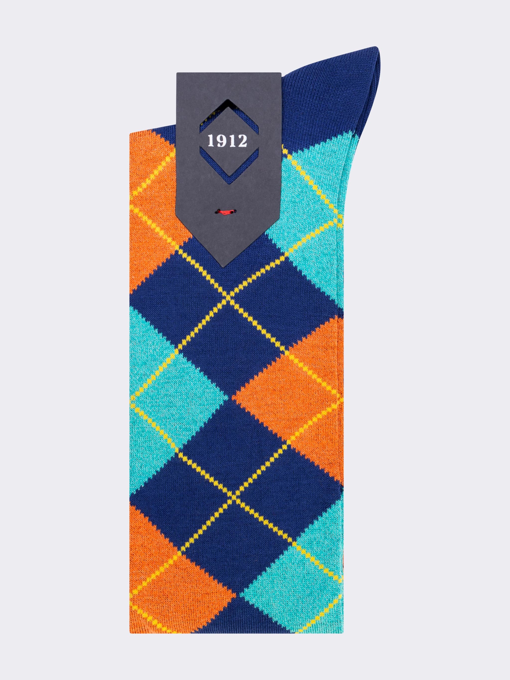 6 Paia Calzini Uomo Cotone Fantasia Argyle – Comodi, Non Stringono, Taglia Unica 6-11 UK – Misti Colori, Design Rombo