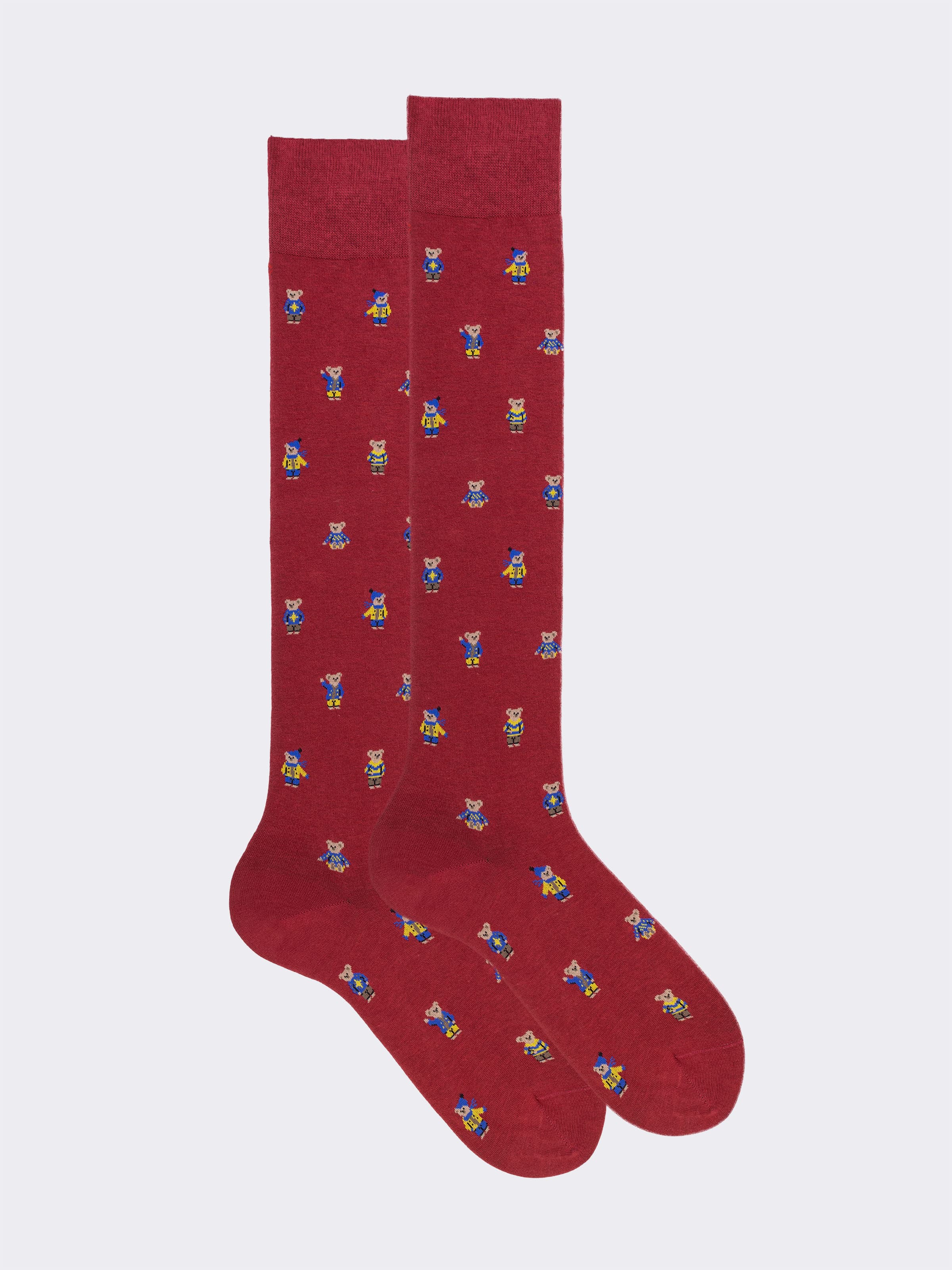 Calze Lunghe Uomo Fantasia Orsetti - Made in Italy - Image 1