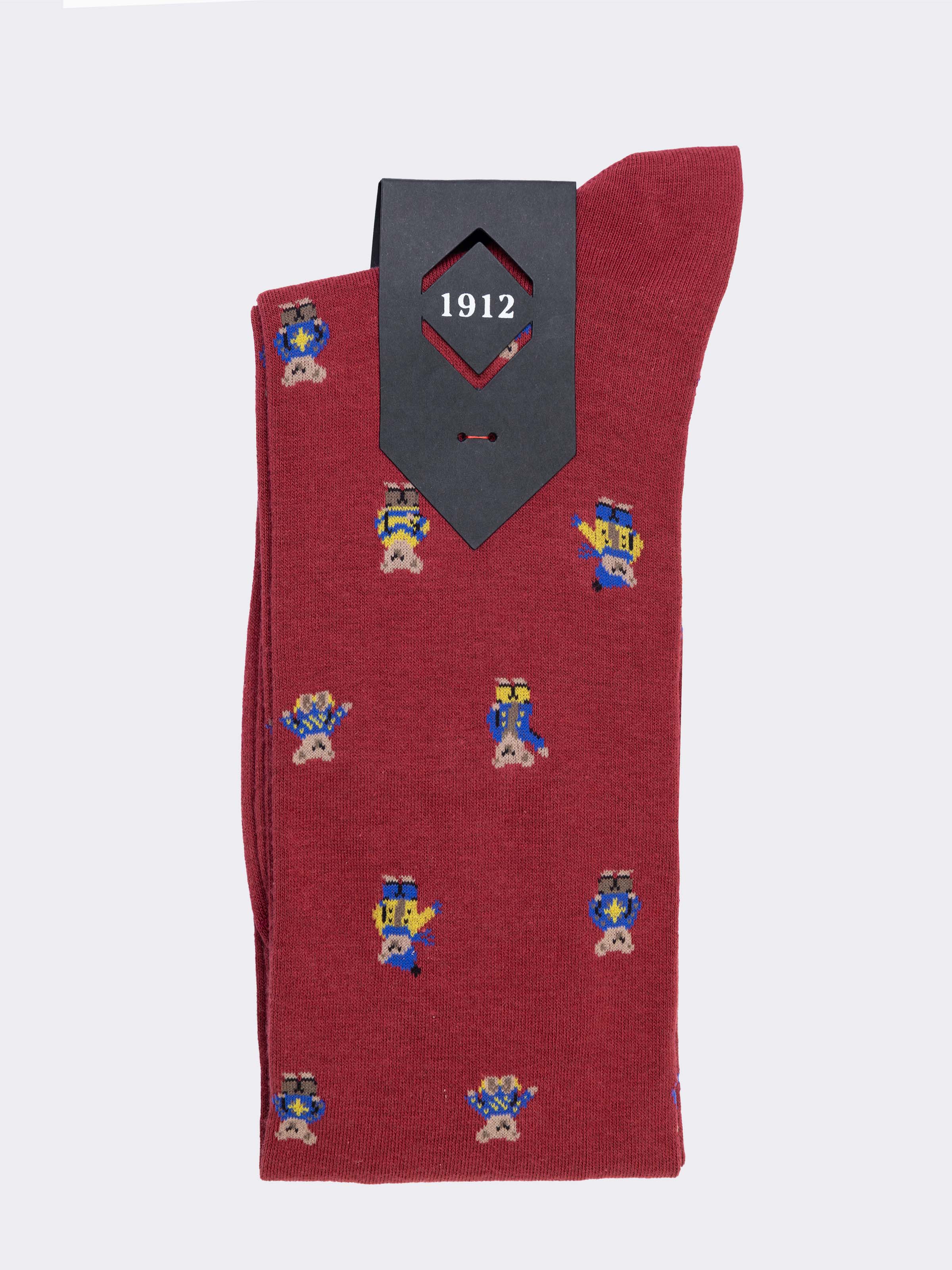 Calze Lunghe Uomo Fantasia Orsetti - Made in Italy - Image 3