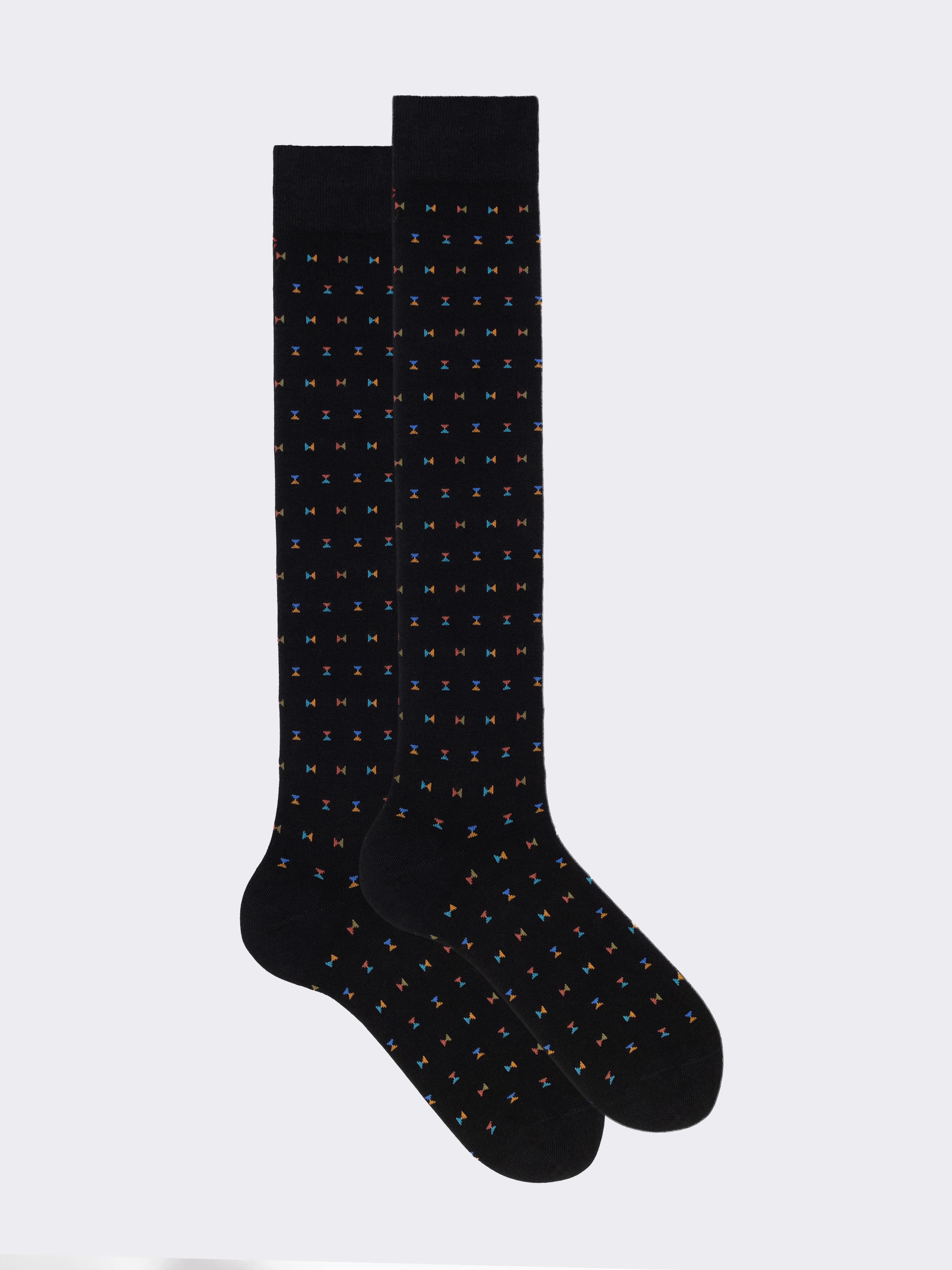 Calze lunghe Uomo fantasia rombetti colorati in Caldo Cotone - Image 1