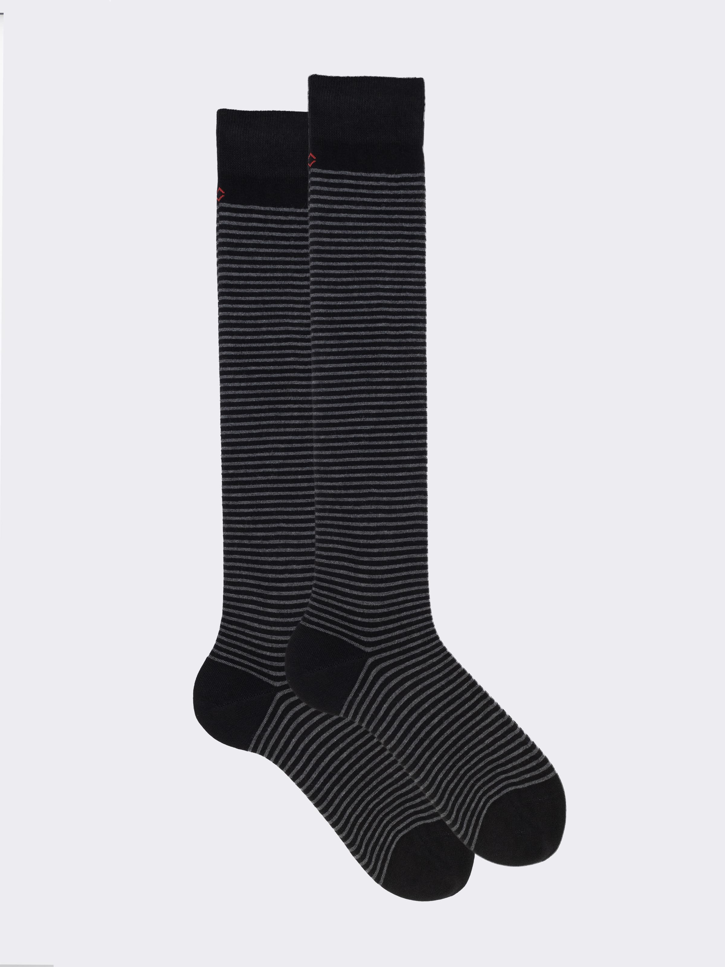 Calze Lunghe Uomo Fantasia a Righe in Caldo Cotone Made in Italy - Image 1