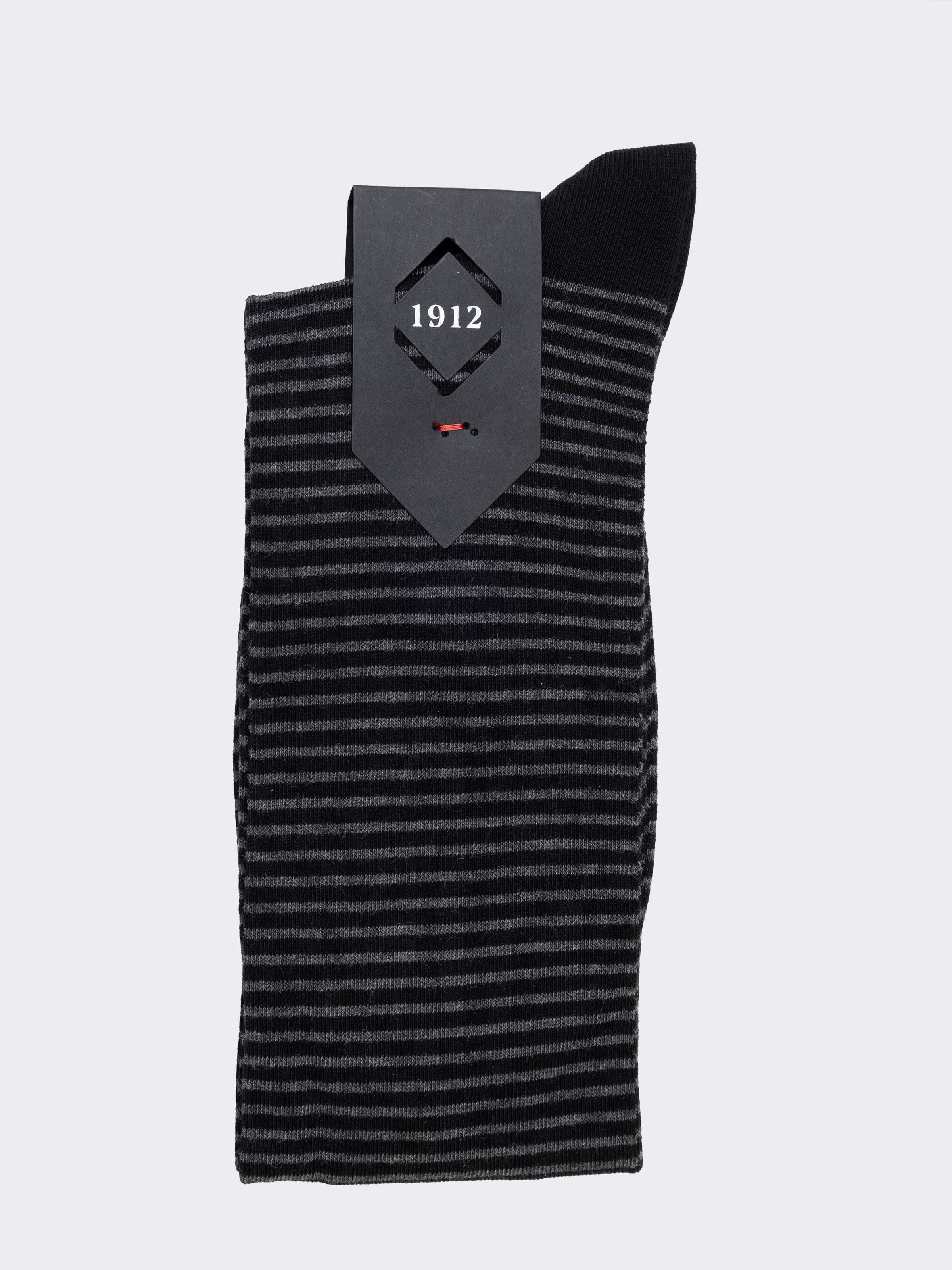 Calze Lunghe Uomo Fantasia a Righe in Caldo Cotone Made in Italy - Image 3