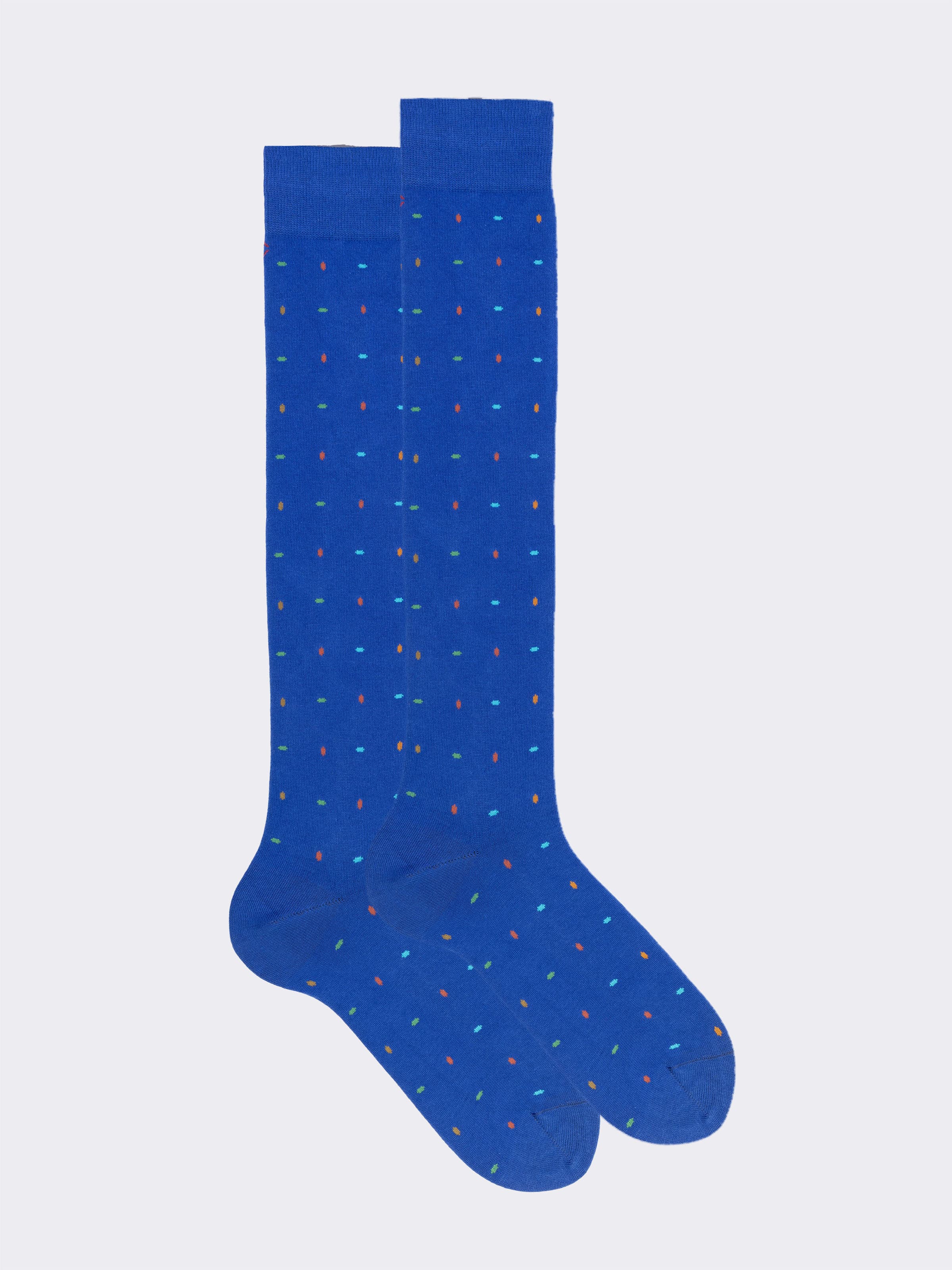 Calze Lunghe Uomo Fantasia Pois Caldo Cotone - Made in Italy - Image 1